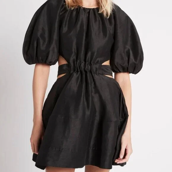 aje black ruffle dress Aje Pandorea Layered Mini Dress main image 1